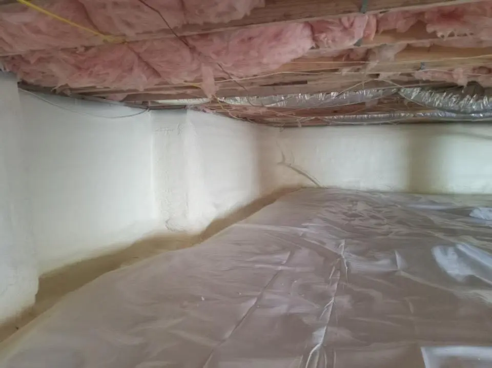 Crawl space encapsulation with closed-cell spray foam for Metal Roof Coating in Itasca